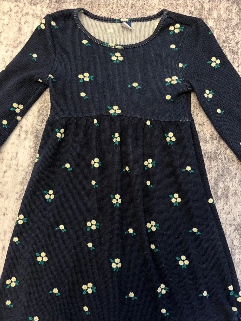 Girls Old Navy Navy Long-Sleeve Floral Knit Dress size 5T